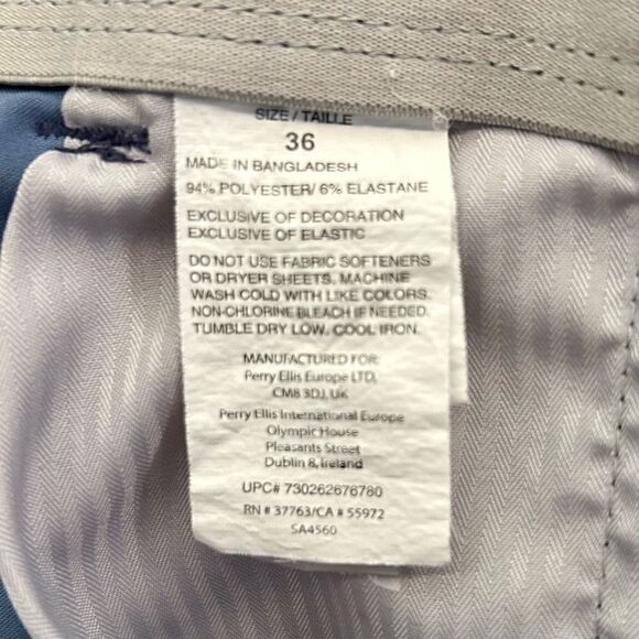 Callaway Shorts Men’s Sz 36 Blue with Black Tweed Flat Front Deep Front Pockets - Picture 10 of 11